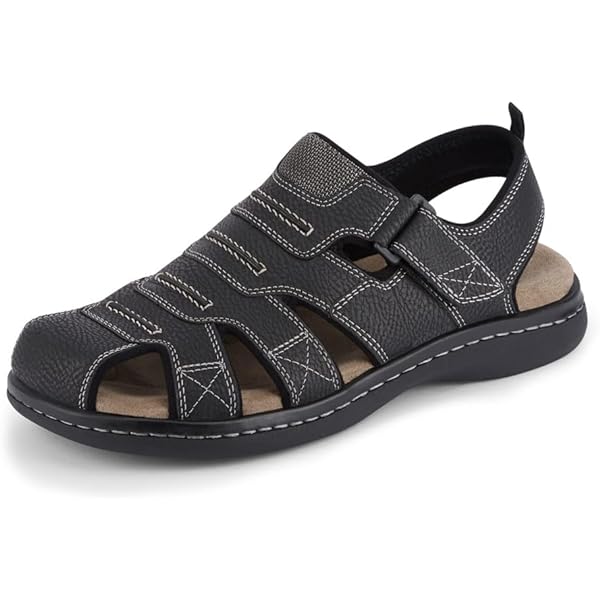 Sandalias De Piel Para Hombre Milton - Finn Comfort, Plantilla Anatómica, Ajuste Con Velcro, Fabricadas En Alemania