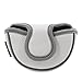 Big Teeth Small Golf Putter Cover Half Mallet Mini Golf Headcover Club Head Protector Magnetic Closure for Scotty Cameron Taylormade Odyssey Club (White)