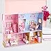 ZValueDesign DIY 3D Puzzle,Dollhouse Kits with Furniture, Kids House 3D Jigsaw Puzzle Toys, Princess Castle Building DIY Game (92 Pieces)