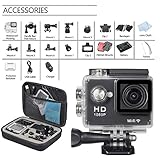 OnLyee Full HD 1080P WiFi 2.0 Inch 170° Waterproof Diving Action Sports Underwater Camera Helmet Bicycle Car Video Camera Black