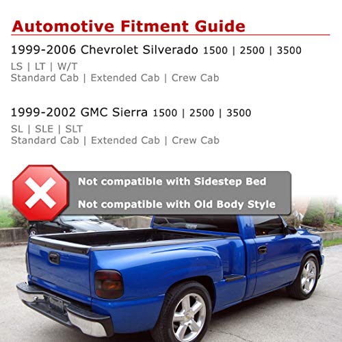 ZMAUTOPARTS Tail Brake Lights Rear Lamps Smoke For 1999-2006 Chevy Silverado / 1999-2003 GMC Sierra Pickup