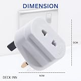 DECK INN 2 Pin to 3 Pin Shaver Toothbrush Plug Adaptor Converter UK 1A White view 4