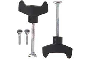 THJOPOKEEL 2 Sets Universal T-Handle Bolts, Lawn Mower Handle Mower Handle Knobs Wing Knob Rubber Handle Bolt T Bolt Black, U