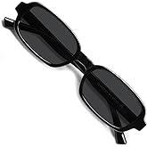 VANLINKER Retro Rectangle Polarized Sunglasses for Women Men Small 90s Style Vintage Trendy Narrow Rectangular Frame VL9813