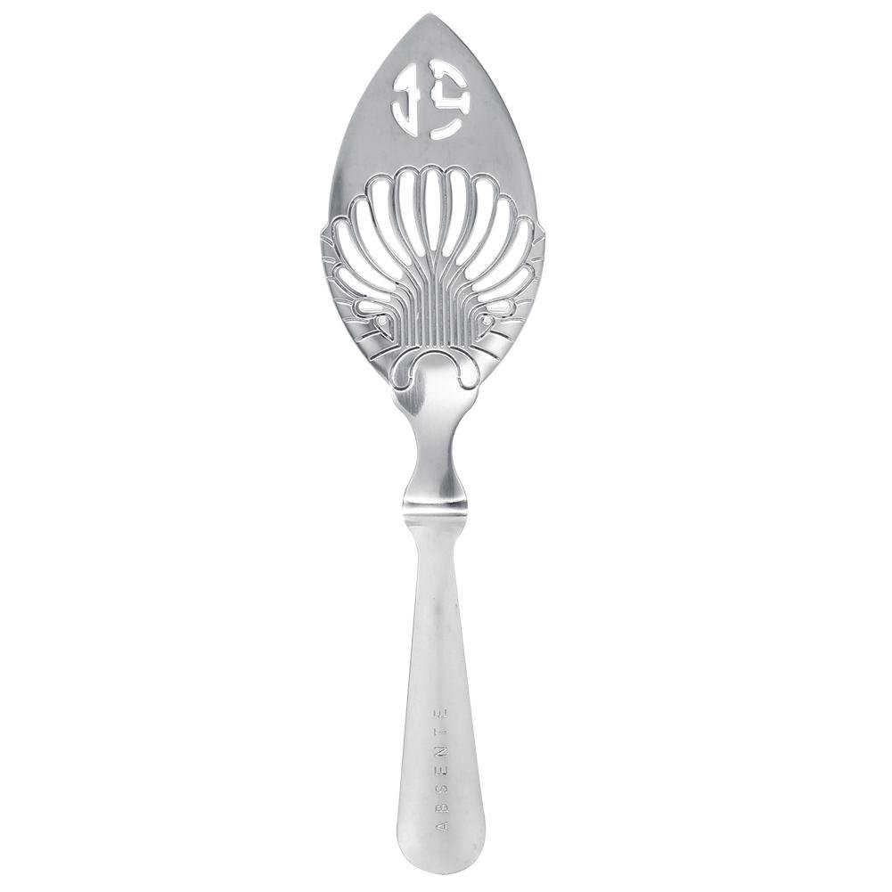Fictory 1pc 304 Stainless Steel Unique Design Cocktail Bar Glass Cup Drinking Filter Wormwood Spoon (Leaf Absinthe Spoon)