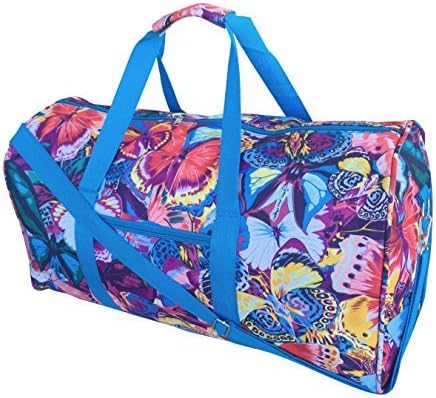 EZ TravelFashion Travel Cheer Gym Duffle Bag 21" (Colorful Butterflies)