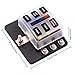 VETOMILE 6-way Fuse Box Blade Fuse Block Holder Screw Nut Terminal 5A 10A 15A 20A Free Fuses LED Indicator Waterpoof Cover for Automotive Car Marine Boat