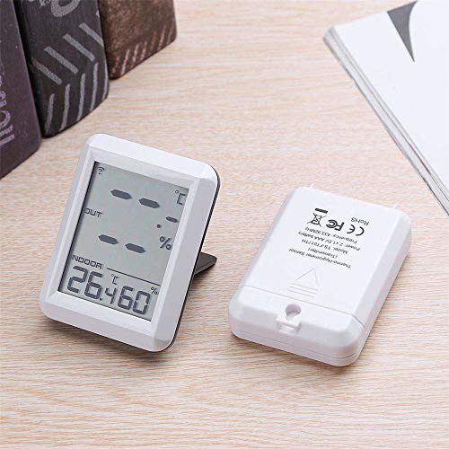 Weather Thermometer Indoor,MeiLiio Digital LCD Wireless Weather Thermometer Hygrometer Station Indoor Outdoor Monitor with Transmitter for Home and Office