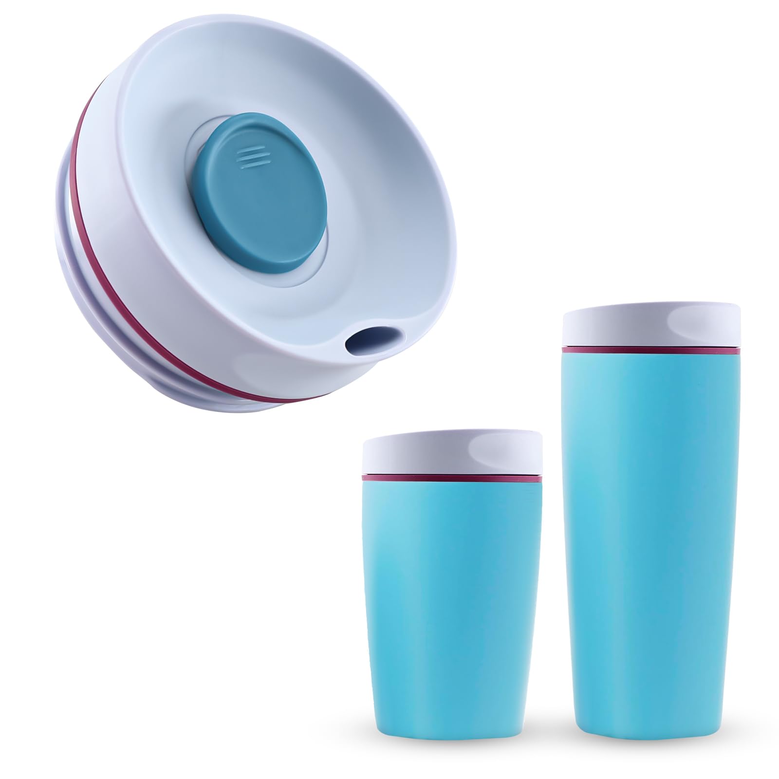 Photo 1 of Replacement Lid for Owala SmoothSip Slider 20oz & 12oz, Top Cover Compatible with Owala 24oz Coffee Tumbler, Coffee Travel Mugs Leakproof Accessories, BPA-Free (Blue-Purple)