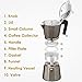 AICOOK 6 Cup Stovetop Espresso Machine, Moka Pot, Brown, Easy to Clean