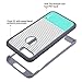 ULAK Compatible with iPhone 8 Plus Case, Slim Shockproof TPU Bumper Case with Front Frame, Durable Anti-Slip Protective Phone Cover for iPhone 8 Plus 5.5 inch, Mint Stripes Minimal