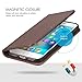 iPhone 8 Case, iPhone 7 Case, SHIELDON Genuine Leather Wallet Folio Case Book Design with Stand and ID Credit Card Slots Magnetic Closure TPU Shcokproof Interior Case for iPhone 7/8 - Coffee Brown