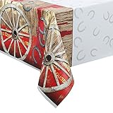 Rodeo Western Plastic Tablecloth, 84" x 54"