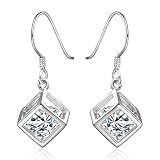 Max beauty- Wedding Ceremony Party Bassion Women's Classic Double Linear Loops Design Silver Earrings