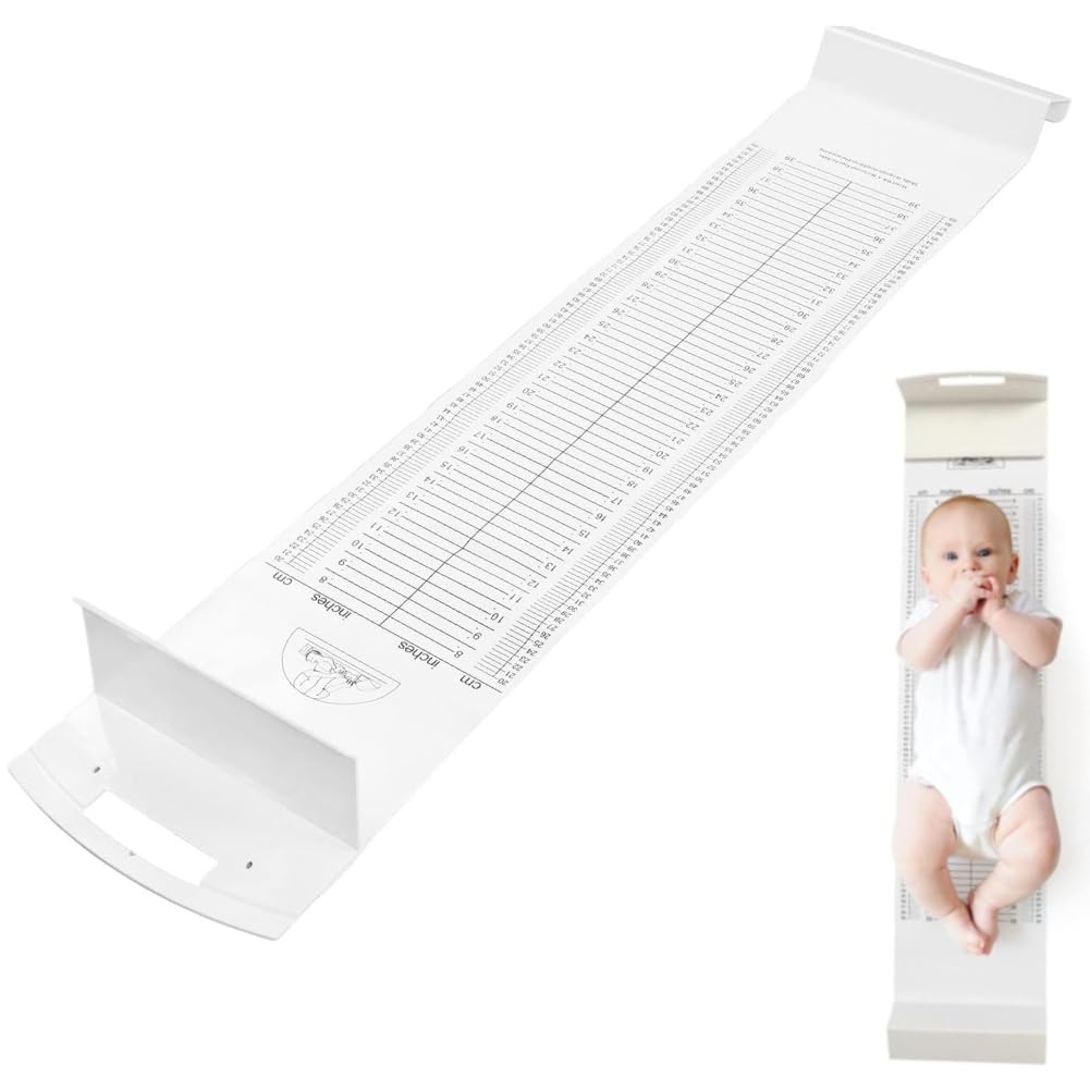 Uadme Baby Height Measuring Mat, Infantometer Height Ruler, Collapsible Washable Baby Growth Height Chart, Height Measure for Newborn, Toddler, Infant