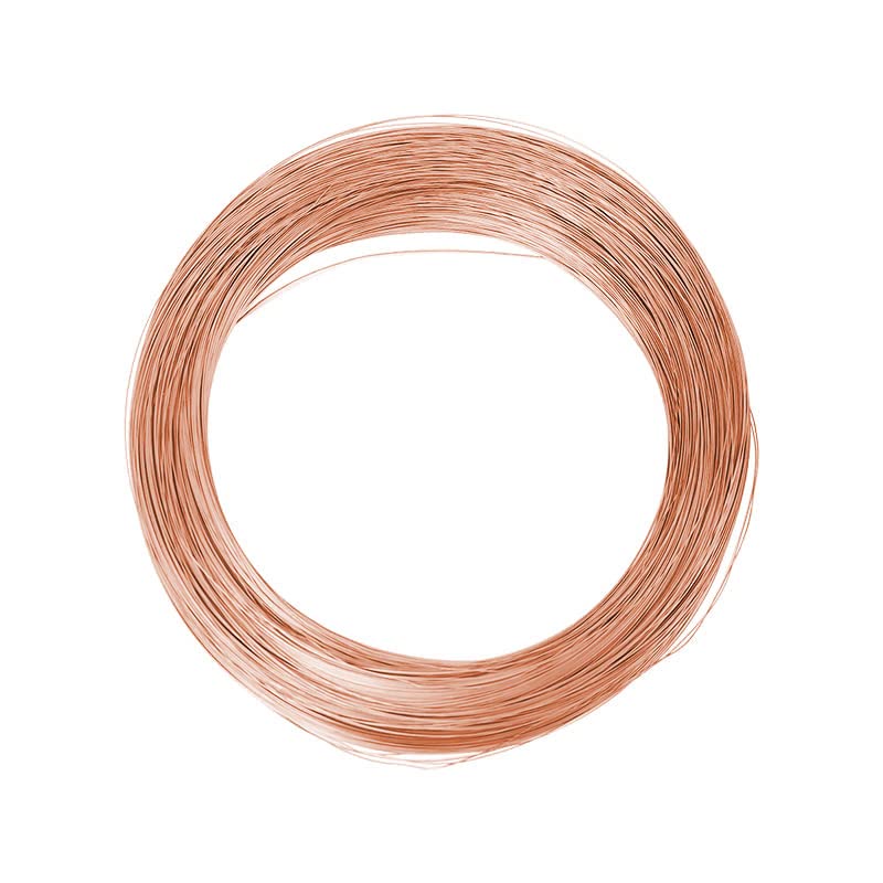 99.5% Pure Copper Wire Round Bare Copper Wire,18 Gauge Jewelry Making Beading Floral Craft Wire (Length 32.8Ft)