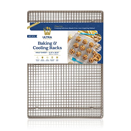 Half Sheet Cooling Rack Set of 2 by Ultra Cuisine Wire Rack Baking