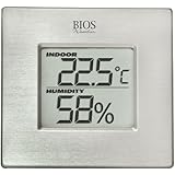 Thermor Bios Indoor Hygrometer with Thermometer (Aluminum Face, 3-Inch x 3.125-Inch x 1.5-Inch)
