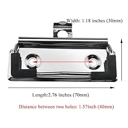 HAHIYO 2.76 Inches Silver Metal Clipboard Clips