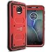 Motorola Moto G5S Plus Case, CoverON [Tank Series] Protective Full Body Phone Cover with Tough Faceplate - Red