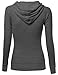 Xpril Women's Basic Slim Fit Lightweight Zipper Drawstring Hooded Jackets