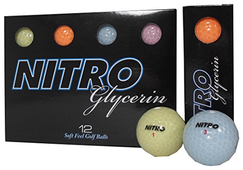 Nitro Nitro Glycerin Golf Balls (Pack of 12, Multi Colors)