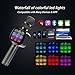 BONAOK Wireless Bluetooth Karaoke Microphone with Dual Sing, LED Lights, Portable Handheld Mic Speaker for Kids Birthday Home Party(Space Gray)