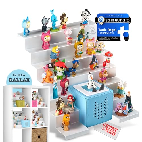 TRAUMBAUM® Tonie Regal als Einsatz für IKEA KALLAX | vollständig magnetisches Toniebox Regal für mehr als 50 Figuren + Box | Tonieregal für Mädchen un
