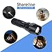Shareline Water Resistant CREE XML T6 LED Zoomable Ajustable Focus Tactical Flashlight with 5 Modes, 1000 Lumens, Rechargeable 18650 Lithium Lon Battery(2P) and Charger