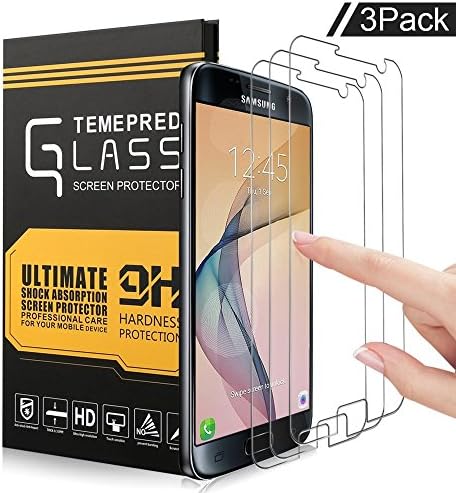 Firodo Galaxy S7 Premium Tempered Glass Screen Protector[9H Hardness] [Anti-scratches] [Crystal Clear] [Anti-Fingerprint] [Bubble Free] (3 pack)