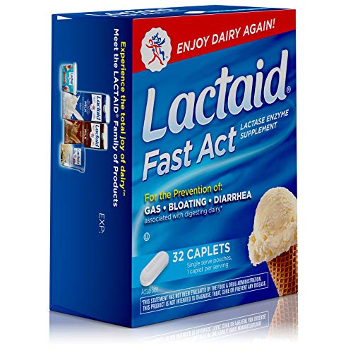 Lactaid Fast Act Lactose Intolerance Relief Caplets with Lactase Enzyme