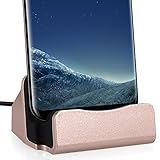USB C Charger Dock Station, FanTEK Charging Desktop for Honor Note 8, LG V20, HTC 10, Motorola Moto Z, Nubia Z11, LG G5 SE, HTC Bolt/Lifestyle/evo, Lenovo ZUK Z1/Z2/Z2 Pro (Rose Gold)