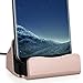 USB C Charger Dock Station, FanTEK Charging Desktop for Honor Note 8, LG V20, HTC 10, Motorola Moto Z, Nubia Z11, LG G5 SE, HTC Bolt/Lifestyle/evo, Lenovo ZUK Z1/Z2/Z2 Pro (Rose Gold)