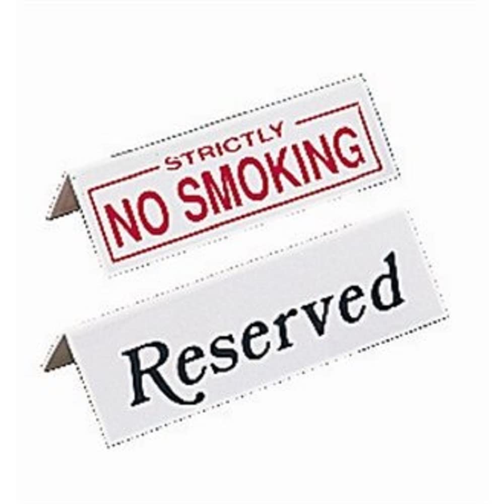 Stalwart L988 Table Sign-Reserved, Plastic (Pack of 10)