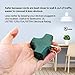 Katzco 3 Way T Straight Shaped with Plug Locations on The Left, Right, and Middle for Behind Furniture - Wall Outlet Splitter Triple Prong Wall Plug Adapter - Green Color - UL Listed, 1 Piece
