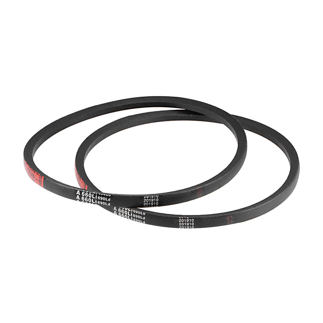 uxcell A660 V-Belts 660mm Inner Girth 13mm Top Width 8mm Thickness A-Section Rubber Drive Transmission Belt 2pcs