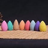 AUSWIND Back Cone Thailand Pagoda Incense Cone Scent 40 Grain Per Plastic Bag 8 Mixed Scents Without Burner