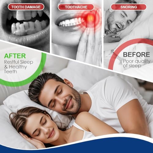 4 Gouttière Bruxisme Dentaire - Protège-dents Réutilisable Anti-Bruxisme | 2 tailles pour un ajustement parfait. Soulage le grincement des dents et améliore la qualité du sommeil. Facile à transporter