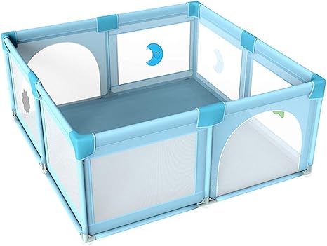 Nmdcdh Kinder Laufstall Baby Kleinkind Zaun Sauglingsspiel Laufstall Tragen Sicherheitszaun Kinder Sicherheit Spielcenter Hof Blau Grun Amazon De Kuche Haushalt