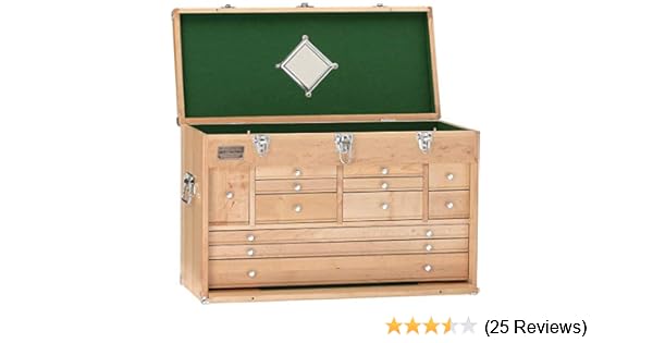 Grizzly H7718 Maple 12 Drawer Chest 26 Inch Wooden Tool Chest
