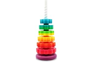BYFWH Baby Spin Stack Toy,Premium Stacking Toy for Kids, Spinning Stacking Toy for Babies and Toddlers,Educational Toddler Learning Toy,Baby 1 2 3 Birthday Gifts,Autism Sensory Spinning Toy