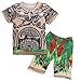 AOVCLKID Maui Boys Cartoon Comfy Loose Fit 2-Piece Shorts Pajama Set Sleepwear Moana (Short Sleeve, 110/4-5Y)
