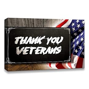 Canvas Wall Art Memorial Day Painting Artwork for Home Prints Framed - 12x18 inches