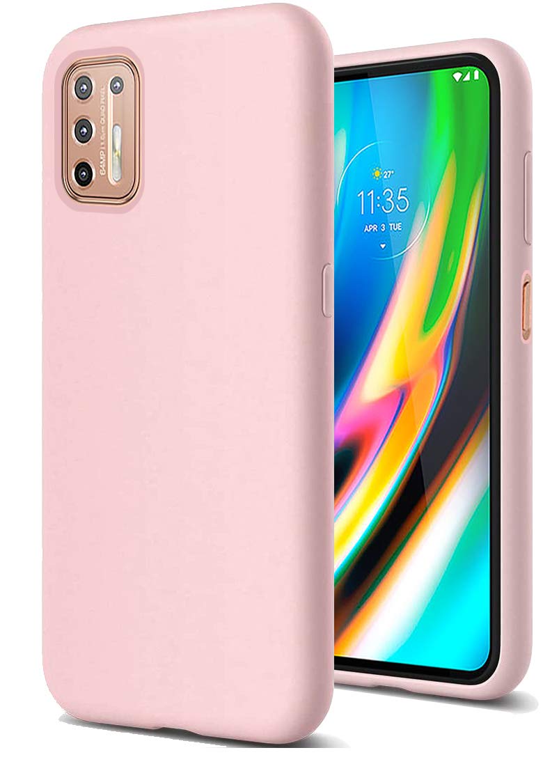 RZANTS Liquid Silicone Soft Case Compatible with Motorola MOTO G9 Plus,Full Body Protection Shockproof Cover Case Drop Protection Case for Motorola MOTO G9 Plus Phone Cover (Pink)
