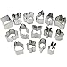 COKOSIM Mini Cookie Cutter Set,15 Piece Fruit Biscuit Cutters,Multi Vegetble Animal Fruit Cutter Shapes for Kids