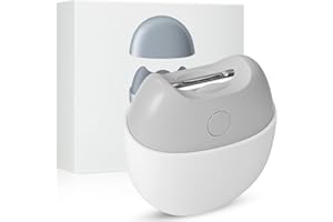 RIRC Electric Nail Clipper with USB Charging, Nail Chip Storage Electric Nail Trimmer, 2 Speed Levels for Babies, Seniors and Adults (Frosted White)