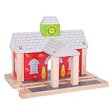 Bigjigs Rail Wooden Railway Station - Other Major Rail Brands are Compatible
