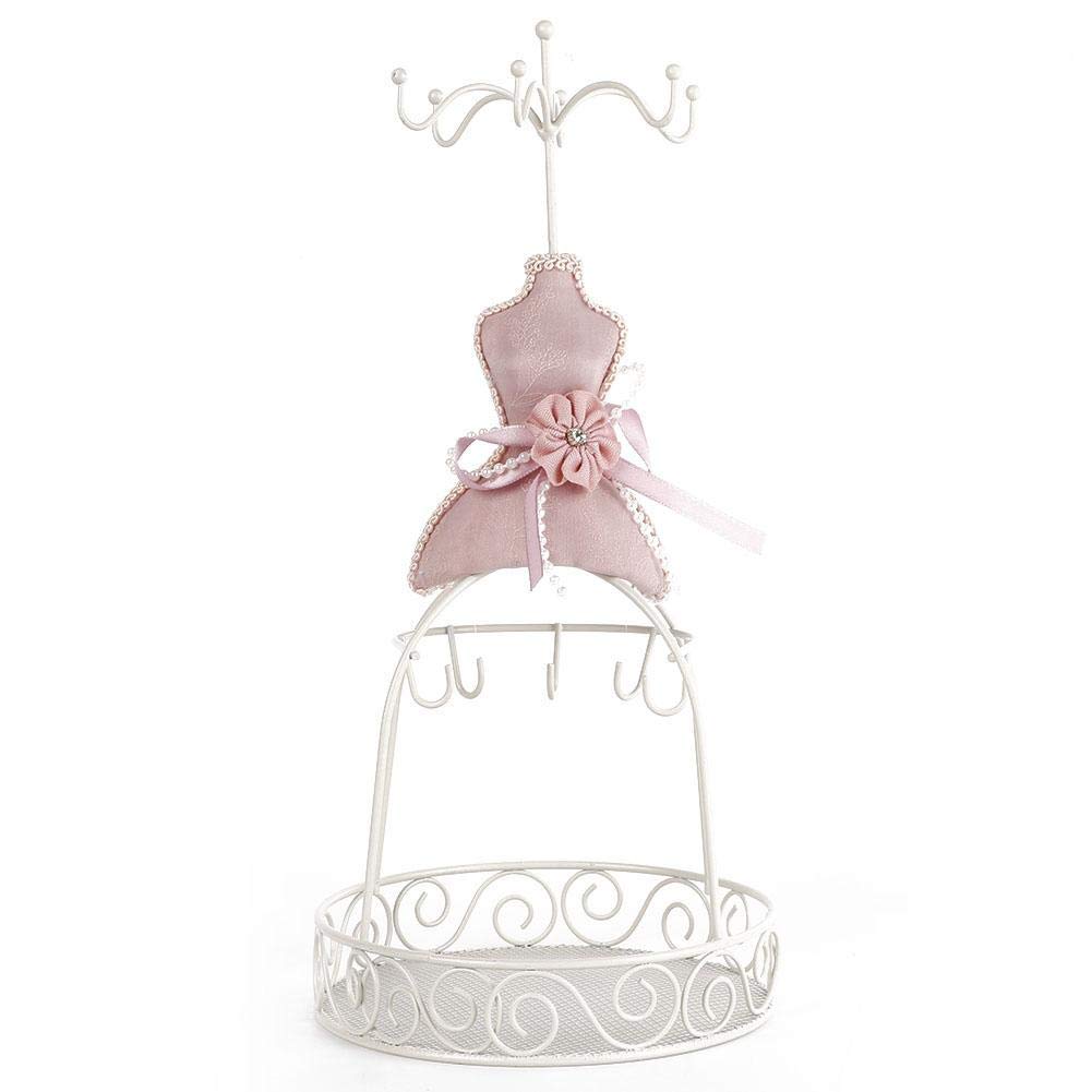 Betued Jewelry Rack Earrings Display Stand Necklace Holder Iron Model Mannequin Dress Princess Earring Mannequin Stand for Women