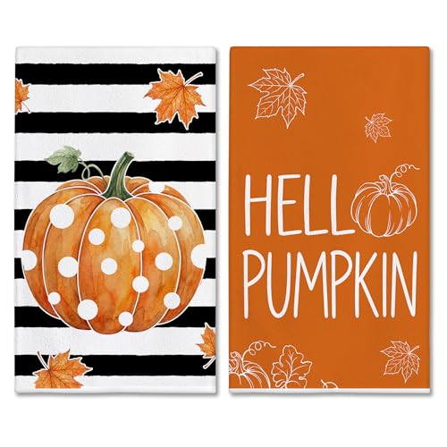 Bonsai Tree Fall Kitchen Towels, Fall Decor, Thanksgiving Hand Towels at Amazon
