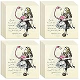 Talking Tables Truly Alice 13 Alice in Wonderland Mad Hatter Party Paper Napkins for a Tea Party or Birthday (40 Pack)
